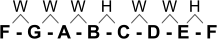 Scale of F root tones with distances